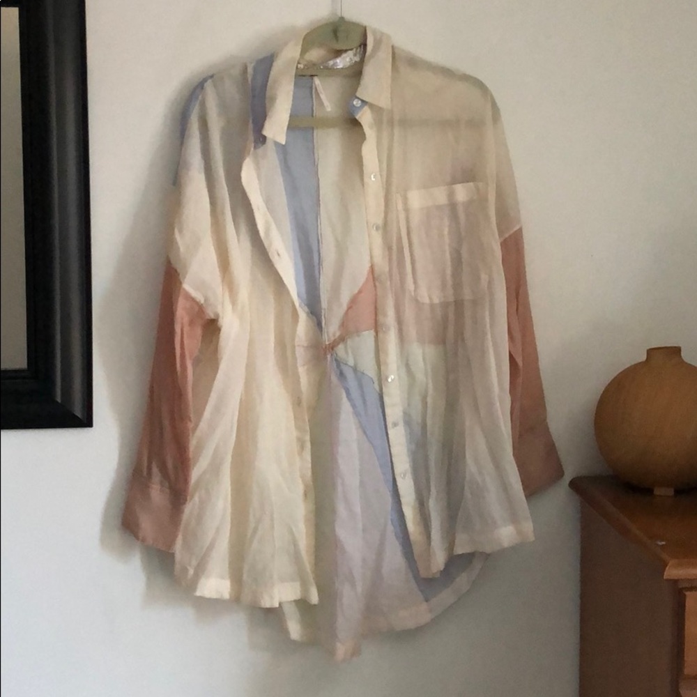 Adorable Pastel Pinwheel FP Buttondown